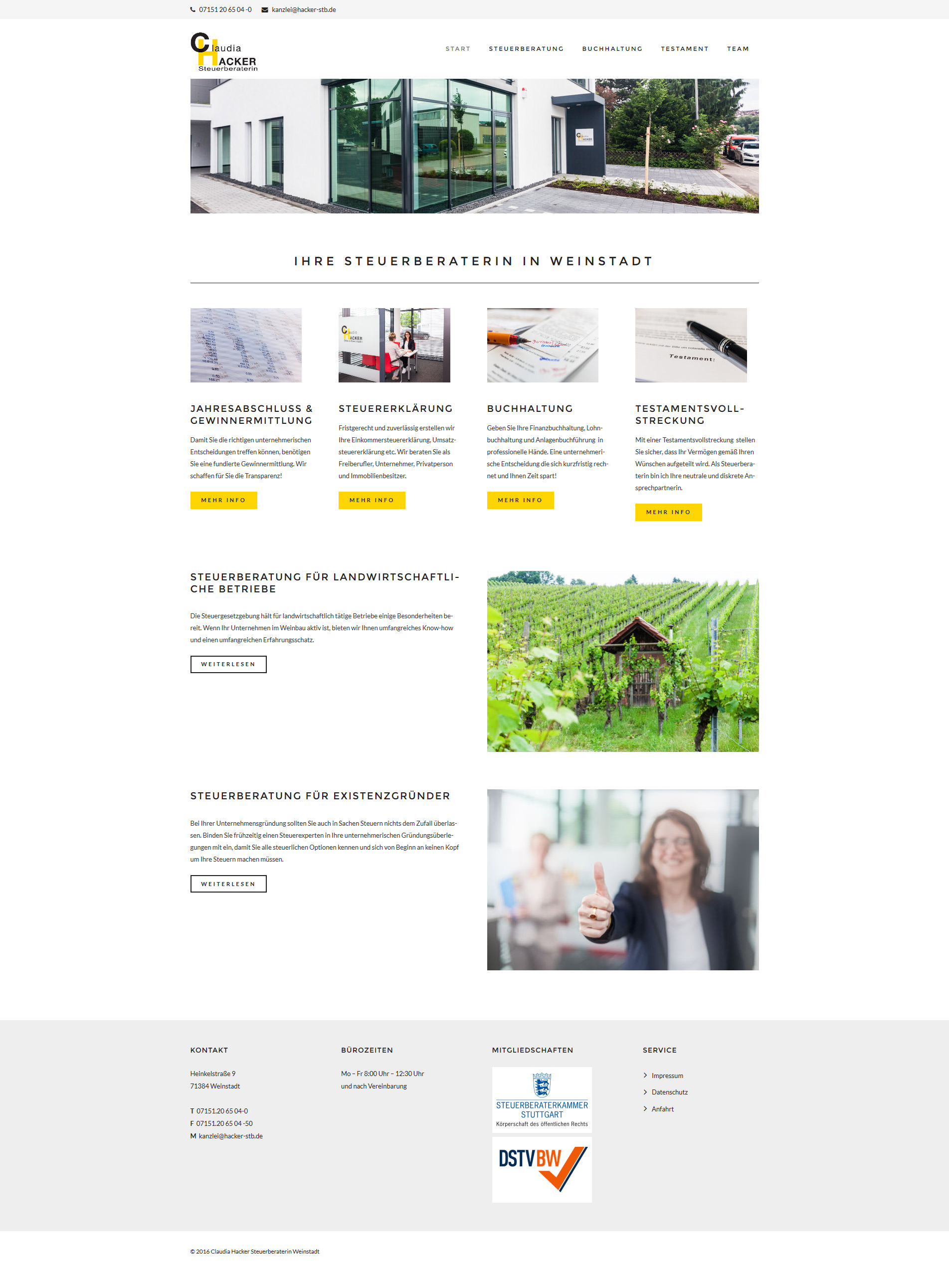 Webdesign Stuttgart Steuerberatung