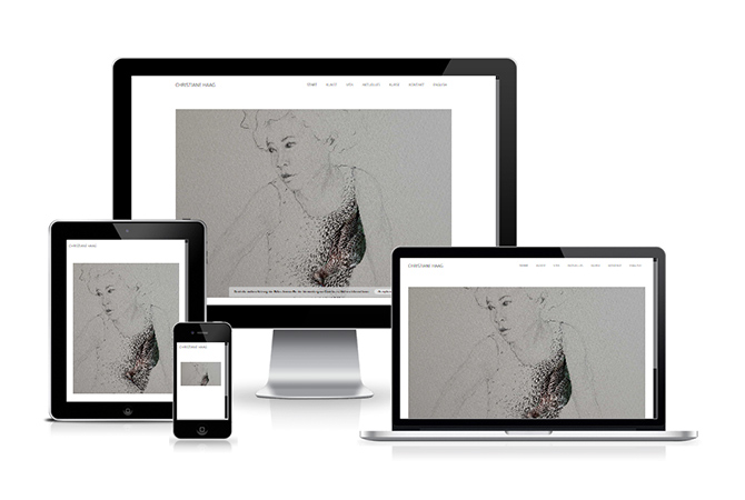 Webentwicklung Website für Künstlerin